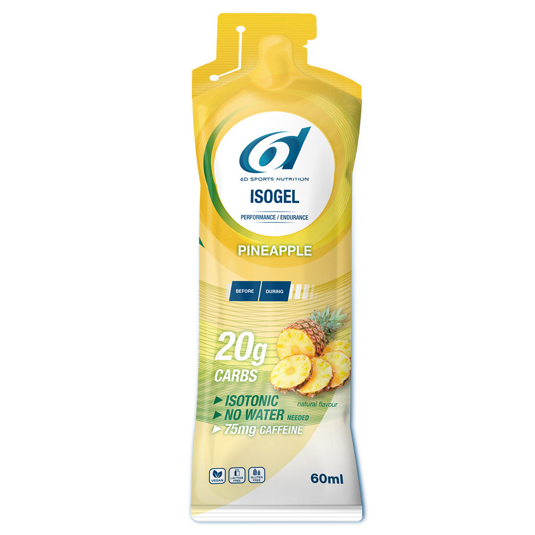 Isogel Caffeine 6x60ml. Pineapple