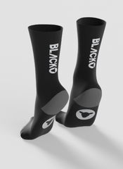 Essentials Crew Sock - Black with White logo
